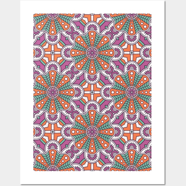 Ornamental floral mandala pattern #5 Wall Art by GreekTavern